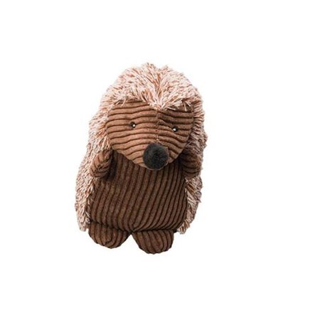 PAMPEREDPETS 8 in. Corduroy Hedgehogs Dog ToyAssorted Color PA860912